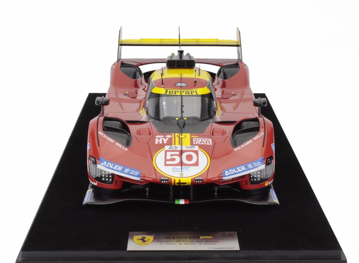 Ferrari 499P AF Corse #50 Le Mans 2024 Winner w/ Display Case 1/12 Looksmart