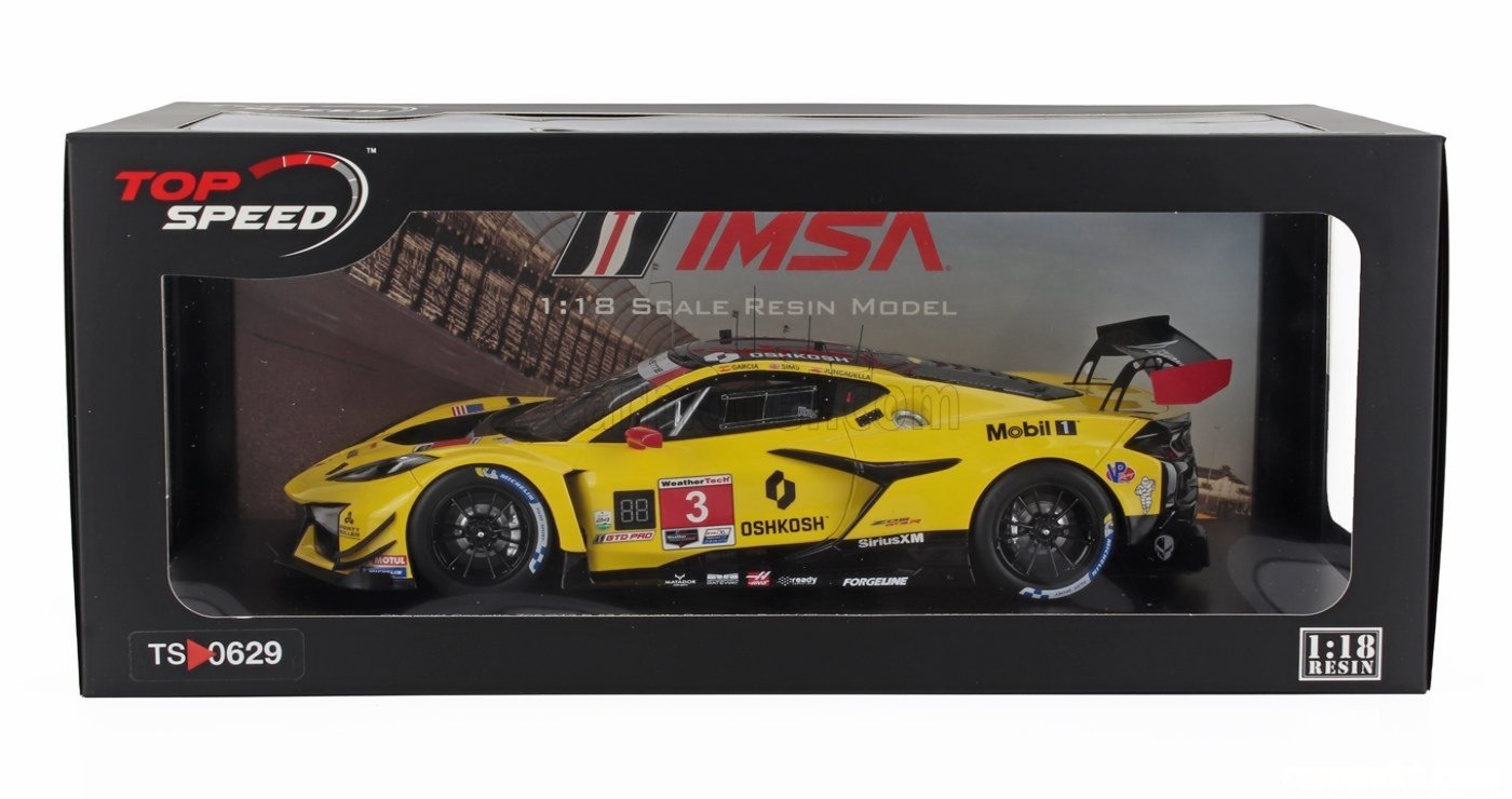 1/18 SCALE CHEVROLET CORVETTE Z06 GT3.R #3 2025 "24H DAYTONA" BY TOPSPEED MODELS TS0629