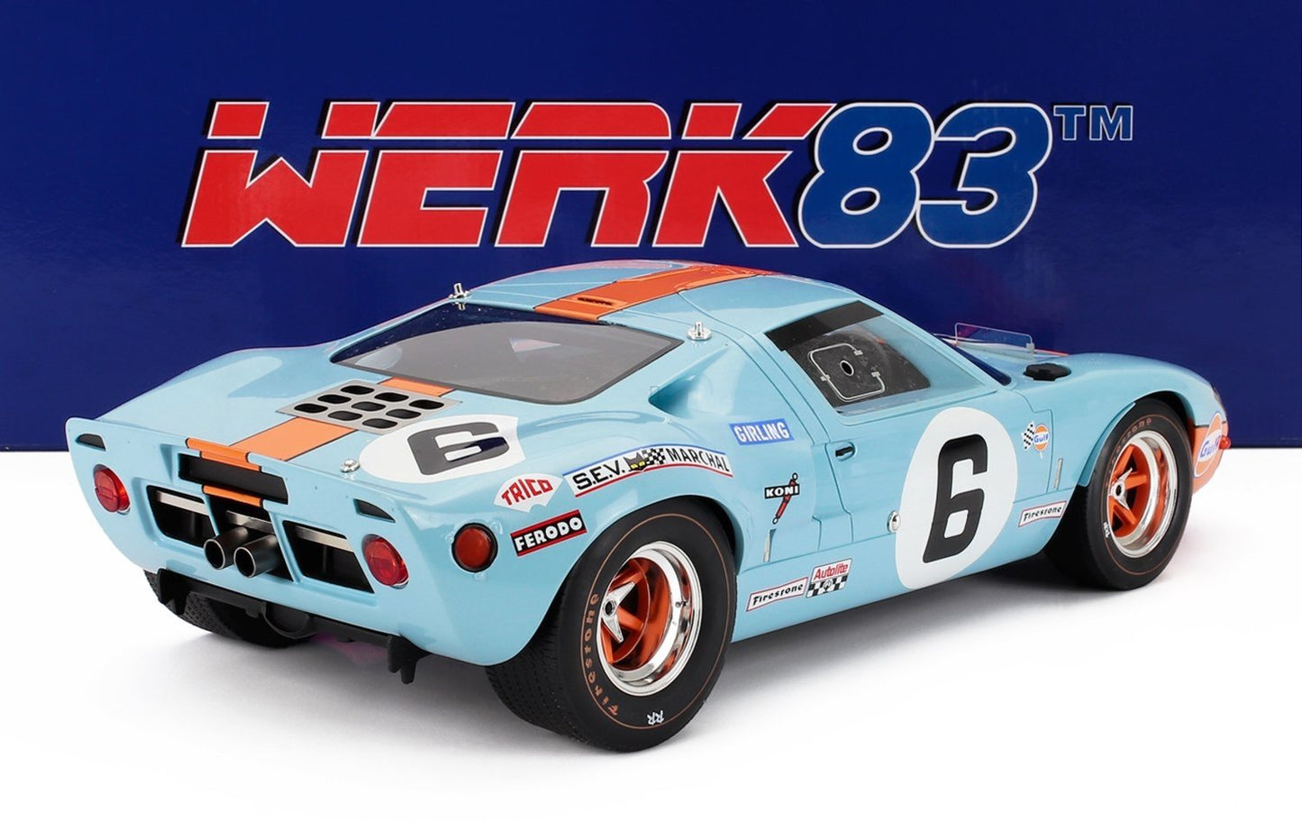 1/12 SCALE FORD GT40 MKI - WINNER 24H LE MANS 1969 - DIECAST MODEL CAR BY WERK83