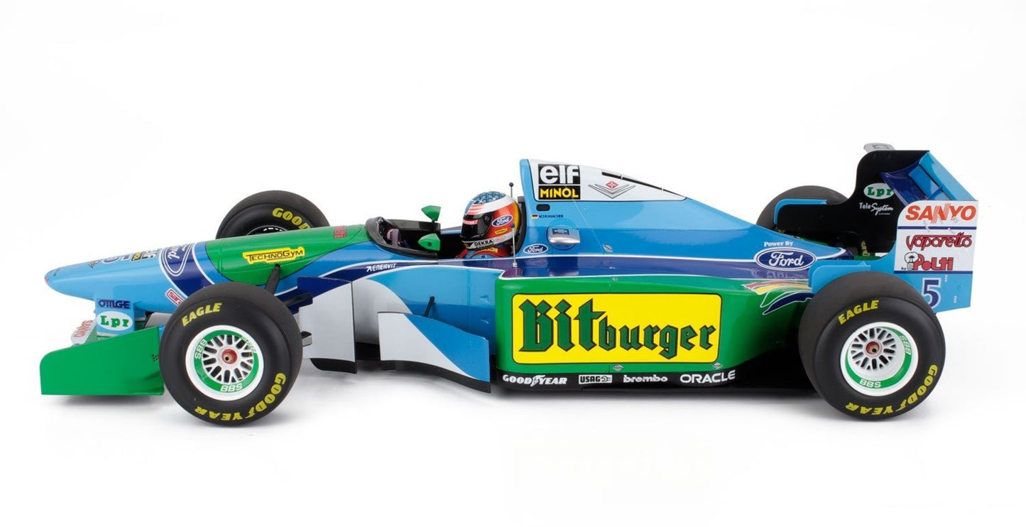MINICHAMPS 1/12 SCALE BENETTON FORD B194 MICHAEL SCHUMACHER W/DISPLAY CASE