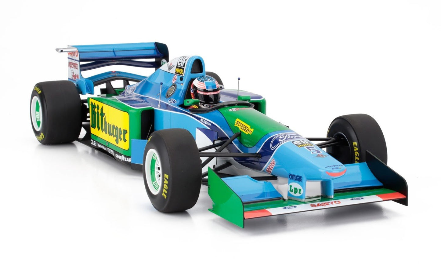 MINICHAMPS 1/12 SCALE BENETTON FORD B194 MICHAEL SCHUMACHER W/DISPLAY CASE