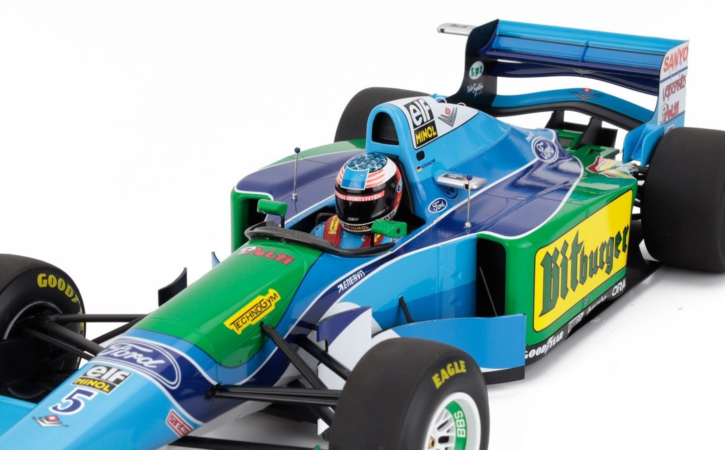 MINICHAMPS 1/12 SCALE BENETTON FORD B194 MICHAEL SCHUMACHER W/DISPLAY CASE