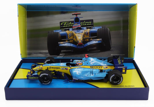 Minichamps Renault R25 Fernando Alonso British GP 1/18 Scale Ltd. Ed. Box Set