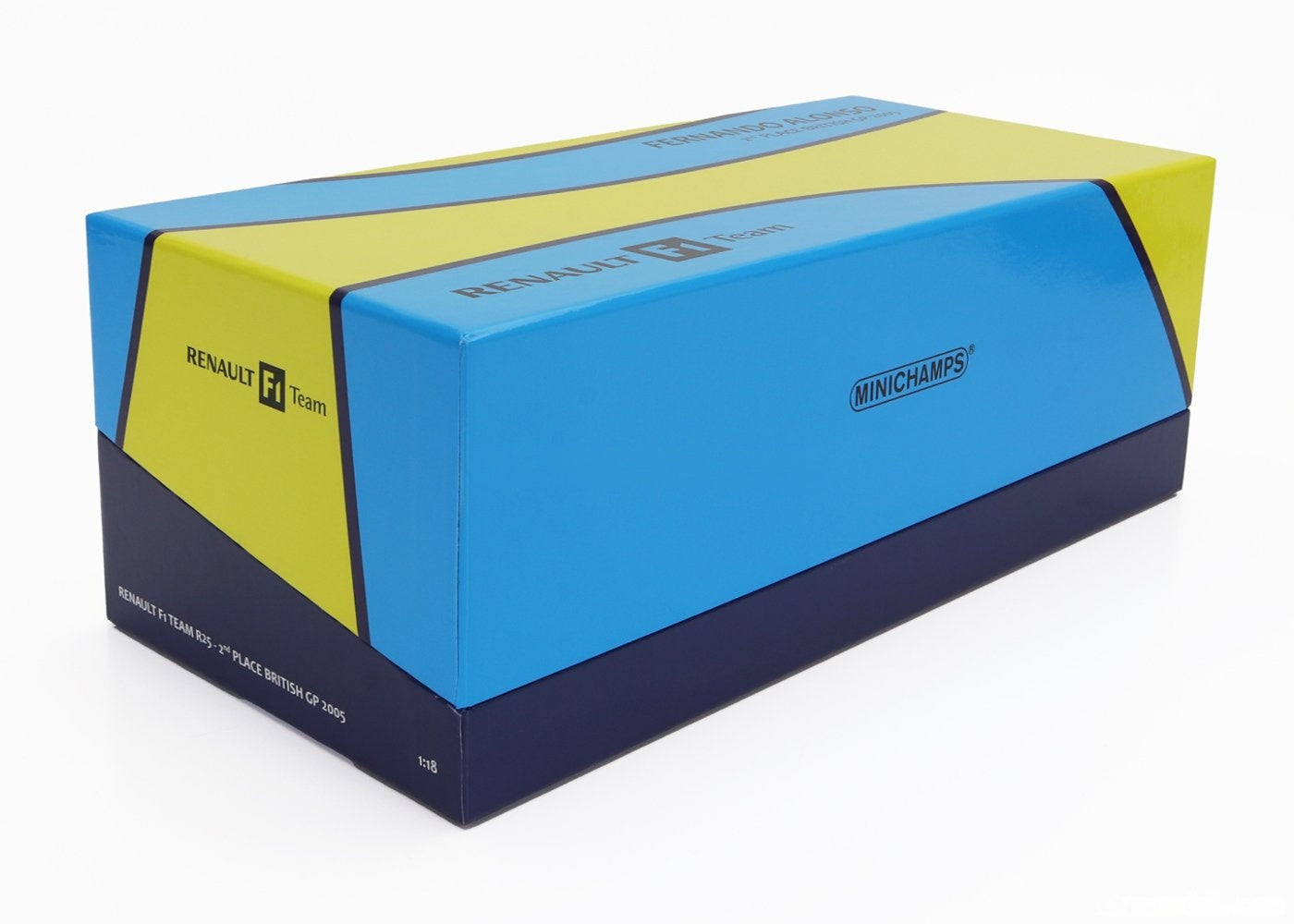 Minichamps Renault R25 Fernando Alonso British GP 1/18 Scale Ltd. Ed. Box Set