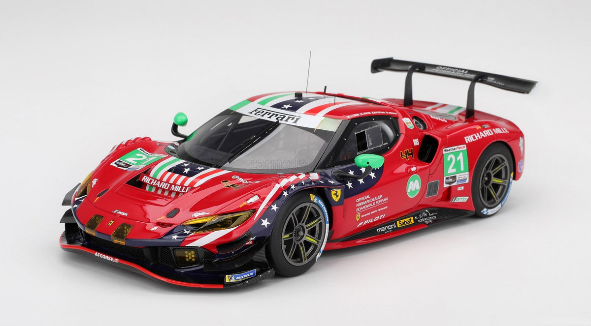 1/18 SCALE BBR FERRARI 296 GT3 #21 AF CORSE 2025 24H DAYTONA MODEL CAR