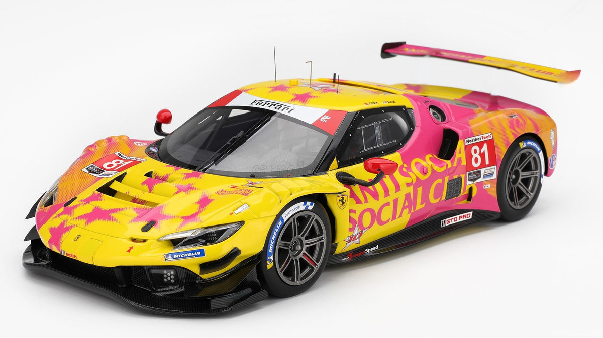 1/18 SCALE BBR FERRARI 296 GT3 #81 TEAM DRAGONSPEED 2025 LAGUNA SECA IMSA